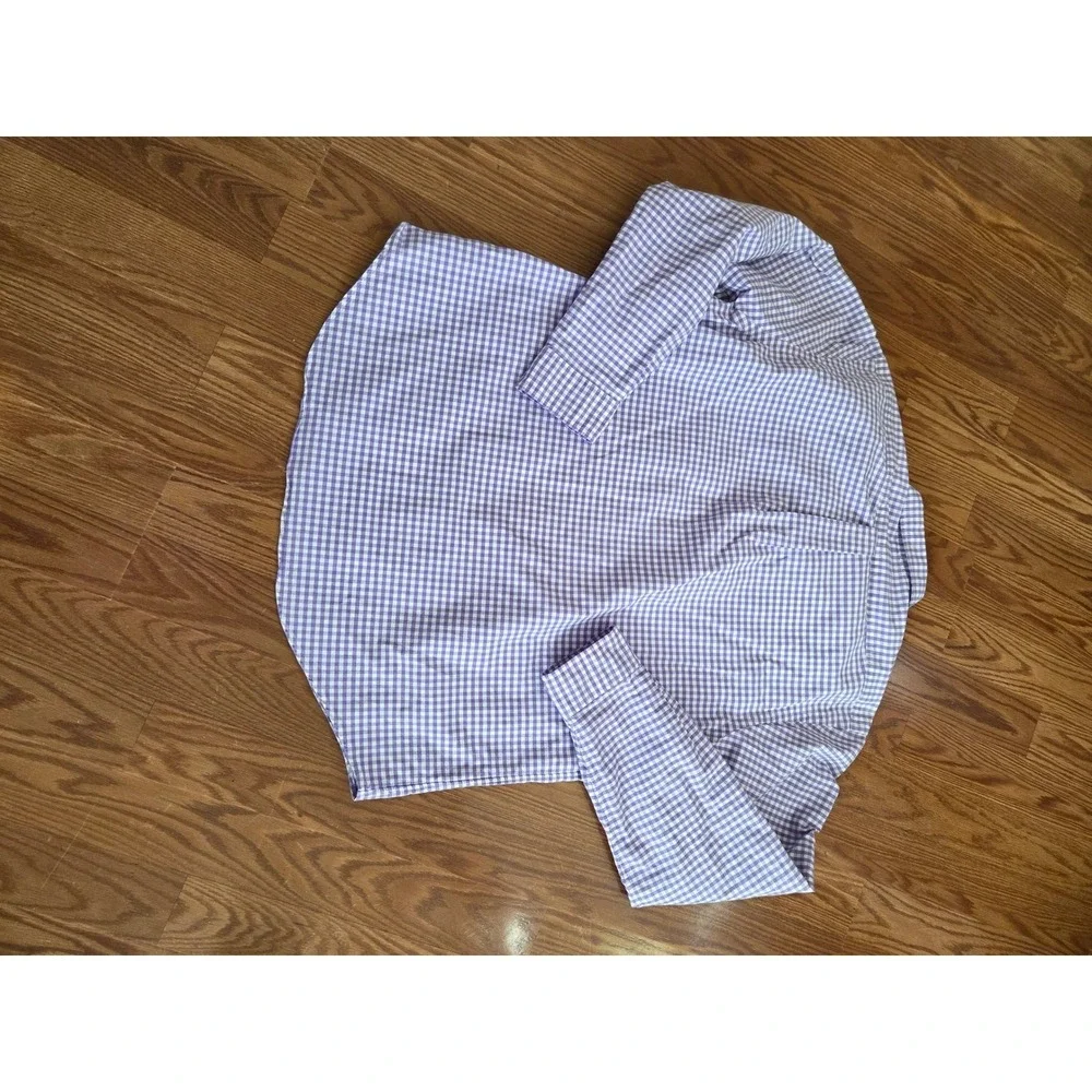 Polo Ralph Lauren Mens XL Gingham Button Down Shirt Purple White‎ Long Sleeve